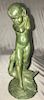 Edward Berge American Bronze Sculpture Young Girl with
