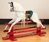 Large painted rocking horse by Haddon Rockers