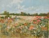 RAY ELLIS, (American, 1921-2013), Field of Flowers, 1985, oil on canvas on board, 12 x 16 in.
