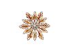 VAN CLEEF & ARPELS 18K Gold and Diamond Snowflake Brooch