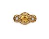 Attrb. to EDWARD OAKES 14K Gold, Citrine, and Pearl Brooch