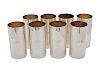 Set of Eight CARTIER Silver Cylindrical Mint Julep Cups