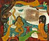 Abdul Aziz Raiba (Indian, 1922-2016) Painting, 1954
