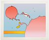 Peter Max (b. 1937) "Moonscape", 1978, serigraph, Along with Poster 