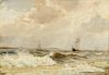 Christian Blache (Danish, 1838-1920) Seascape with Ships