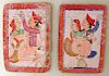 Two Mid 19th C. Indian Miniature Paintings, Rajasthan 