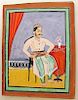 Late 19th C. Indian Miniature Painting, Jaipur