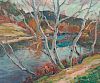 Emile Albert Gruppé (American, 1896-1978)  Birches & Lamoille River