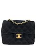  Chanel Vintage Quilted Satin Mini Square Classic Flap Bag
