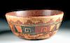Maya Ulua Valley Pottery Bowl w/ Abstract Creatures