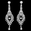 Art Deco 18.50ct TW Diamond Earrings
