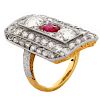 Antique Diamond and Ruby Ring