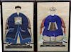 Qing Dynasty, Pair of Chinese Ancestral Portraits
