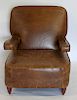 Art Deco French Leather Club Chair.