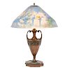 PAIRPOINT Table lamp with macaw parrots