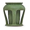 STROBL POTTERY Rare buttressed vase
