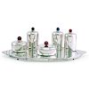 JEAN PUIFORCAT ETC. Five canisters, tray