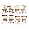 GEORGE NAKASHIMA; KNOLL Set of eight dining chairs