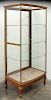 Antique mahogany bow front display cabinet