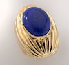14K gold and lapis ring