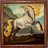 William Skilling "Untitled (Rearing Horse)" oil on