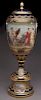 19th C. Large Royal Vienna porcelain lidded vase,