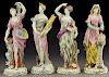 (4) Dresden porcelain allegorical figures,