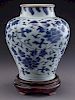 Chinese Transitional blue & white porcelain ginger