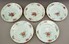 (5) Chinese Qing export porcelain plates,