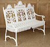 19TH CENT. PAINTED CAST IRON GARDEN BENCH C.1880