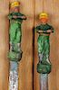 PAIR FIGURAL CAST IRON HITCHING POSTS 1900