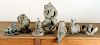 COLLECTION 7 CAST STONE GARDEN ORNAMENTS ANIMALS