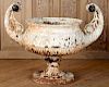 19TH C. PAINTED CAST IRON NEOCLASSICAL STYLE URN