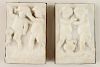 PAIR 19TH CENTURY WHITE MARBLE PLAQUES