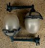 PR PAINTED IRON WALL MOUNTED HANGING LIGHTS 1940