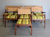 MIDCENTURY. 8 Jens Risom "Playboy" Dining Chairs.