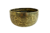 Eastern Brass Bowl with Birds and Greek Key 