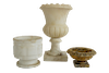 Italian Carrera Marble Urn & Planter and Marble Urn  
