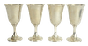 Four Gorham Sterling Water Goblets