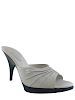Chanel Ruched Leather Peep Toe Mule Size 9