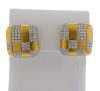Tiffany &amp; Co Platinum 18k Gold Diamond Checkerboard Earrings 