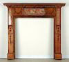 19TH C. WOOD FIREPLACE MANTLE NEOCLASSICAL