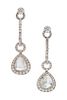 A Pair of Platinum and Diamond Earrings, 5.70 dwts.