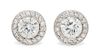 A Pair of White Gold and Diamond Stud Earrings, 1.60 dwts.