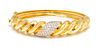 An 18 Karat Yellow Gold and Diamond Bangle Bracelet, Mitchell Rotkel, 27.40 dwts.