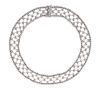 An 18 Karat White Gold and Diamond Collar Necklace, Italian, 68.80 dwts.