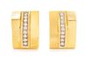 A Pair of 18 Karat Yellow Gold and Diamond Earclips, Susan Berman, 15.50 dwts.