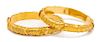 A Pair of 18 Karat Yellow Gold Bangle Bracelets, Faranakas, 26.20 dwts.