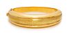 An 18 Karat Yellow Gold Bangle Bracelet, Vendorafa, 22.00 dwts.