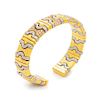 An 18 Karat Yellow Gold, Steel and Diamond Cuff Bracelet, Dino Ceva, 39.00 dwts.